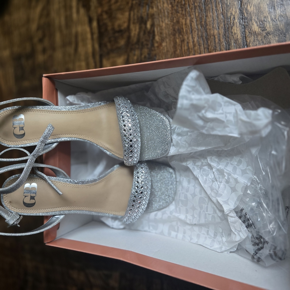Elegant Silver Women's Heels